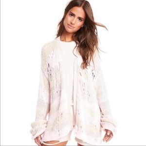 Wildfox Yara Distressed Dolman Cardigan size XS